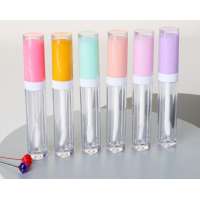 Custom plastic lipgloss tube cosmetic packaging applicator bottle, empty lipgloss tube cosmetic empty packaging