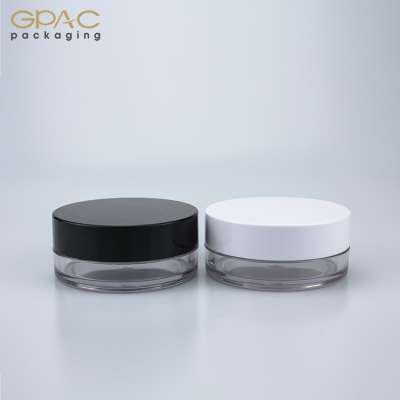 100g Flat PETG Plastic Cosmetic Cream Loose Powder Jar