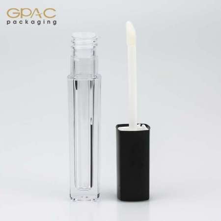 3ml Clear Mini Square Lip Gloss Tube Container with Wand