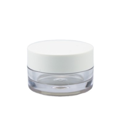 3g Mini Clear Plastic PETG Cosmetic Jar, Thick Wall Round, for Lip Balm Eyeliner Cream Eyeshadow