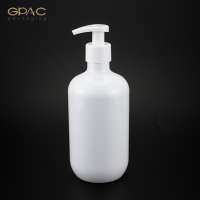 empty transparent 500ml PET press lotion bottle for hand sanitizer pump cosmetic packaging